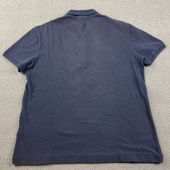 Vintage Lacoste Polo Shirt Men 4 Navy Regular Fit Short Sleeve Embroidery Peru - Picture 2 of 8